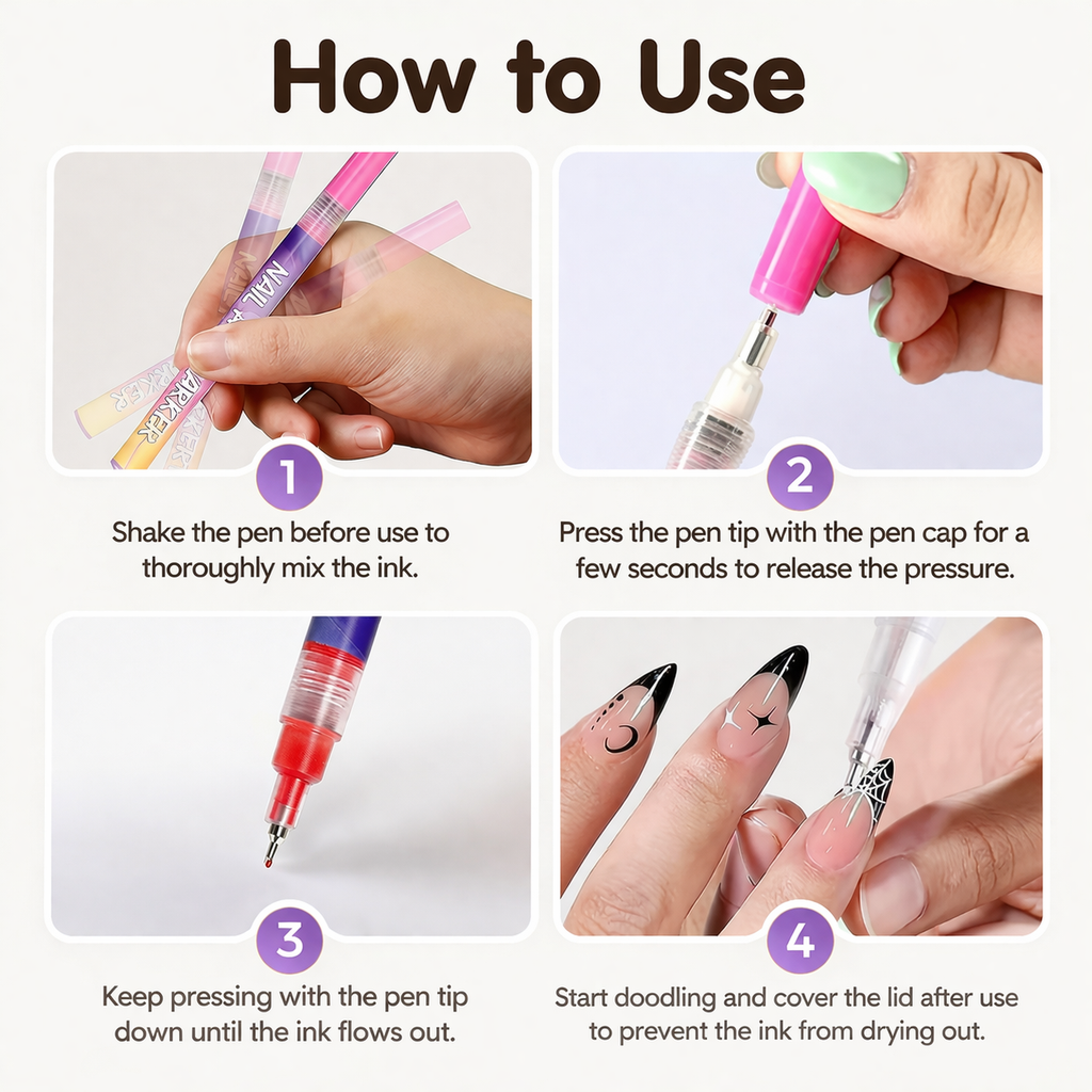 Nail Art Marker — 12 Color Pro Kit